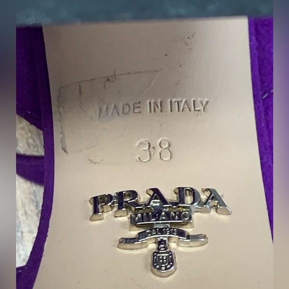 Prada Suede Platform Ankle-Strap Sandal - Picture 9 of 9